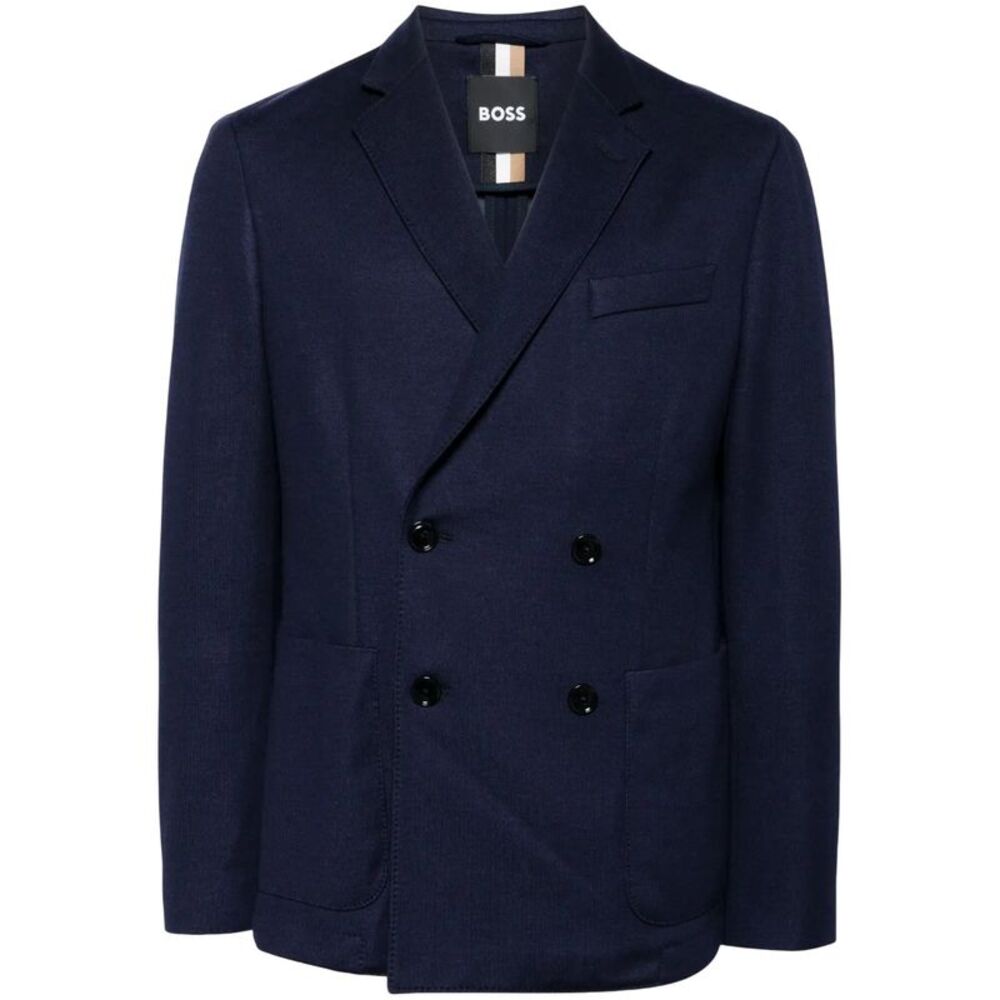 Boss Mens Double-Breasted Blazer / Dark Blue